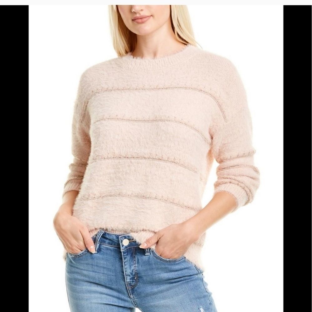 Habitual Jessie Metallic Stitched Sweater Size Small